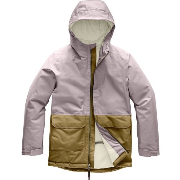 The North Face Girls Fresh Pow Insulated Ski Jacket Full Zip Ashen Purple Medium - Picture 1 of 10